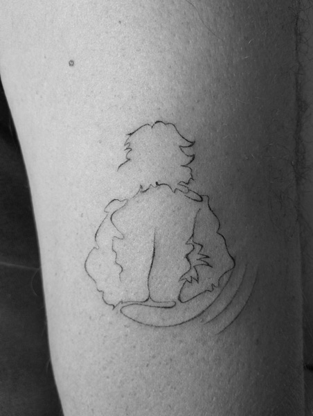 tatouage croquis ligne fine Balavoine